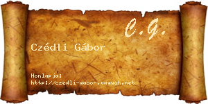 Czédli Gábor névjegykártya
