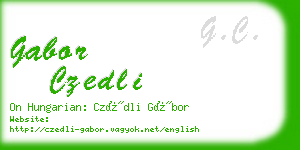 gabor czedli business card